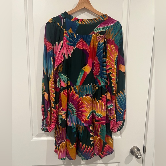 Farm Rio Toucan Print Mini Dress - Size S (Brazil Line 🇧🇷) - Picture 7 of 8